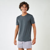 Luxury Modal Crew Neck Tee - Charcoal Heather